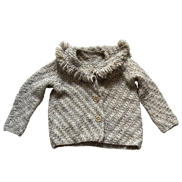 N/A Sweaters - Long Sleeve Knit Button Front Cardigan Sweater Baby Beige Winter Cozy Comfy